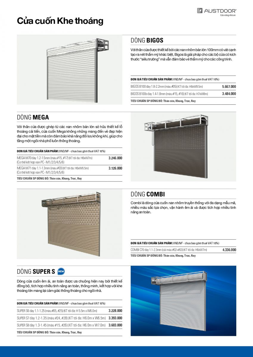 Khám phá cửa cuốn Austdoor 10 - Sự lựa chọn lý tưởng từ Saodoor