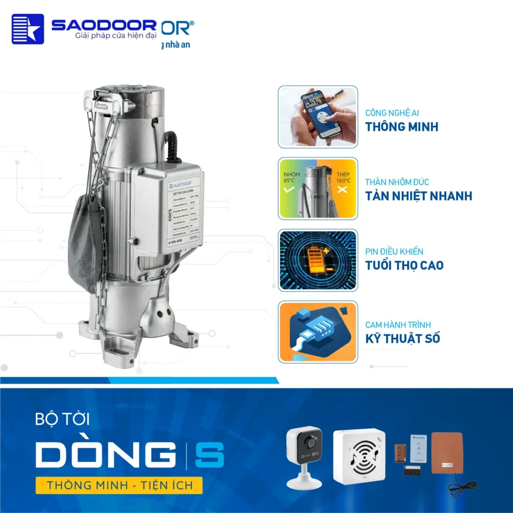 Motor cửa cuốn phường Thông Tây Hội TP.HCM chính hãng bền êm an toàn