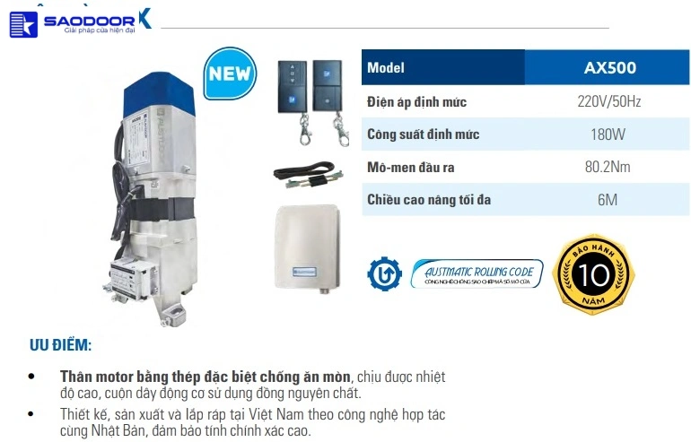 Motor cửa cuốn phường An Nhơn TP.HCM chính hãng bền êm an toàn