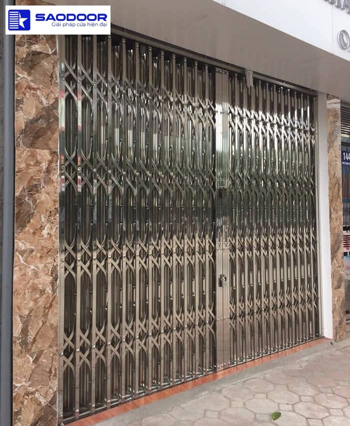 Cửa Kéo Inox 304 Có Lá U 1 Ly Chống Gỉ Cao Cấp