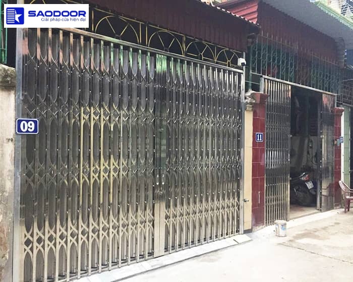 Cửa Kéo Inox 304 Có Lá U 1 Ly Chống Gỉ Cao Cấp