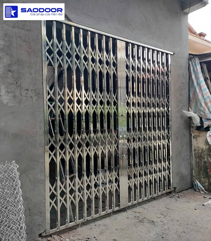 Cửa Kéo Inox 304 Không Lá U 6 Dem Bền Đẹp Chống Gỉ