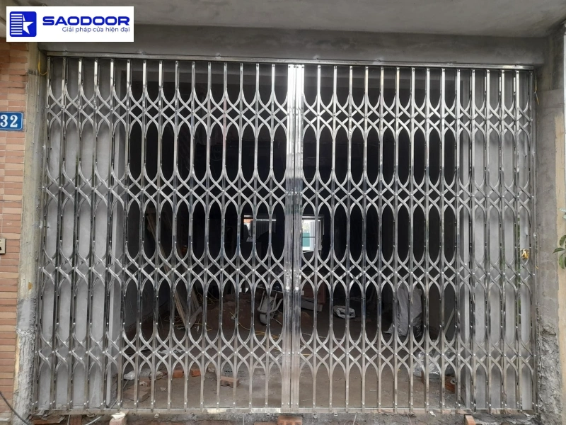 Cửa Kéo Inox 304 Không Lá U 7 Dem Chống Gỉ Bền Đẹp