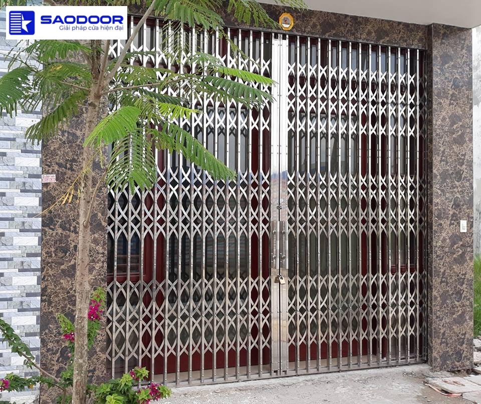Cửa Kéo Inox 304 Không Lá U 8 Dem Chống Gỉ Cao Cấp