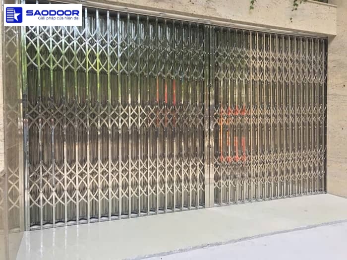 Cửa Kéo Inox 304 Có Lá U 7 Dem Chắc Chắn Cao Cấp